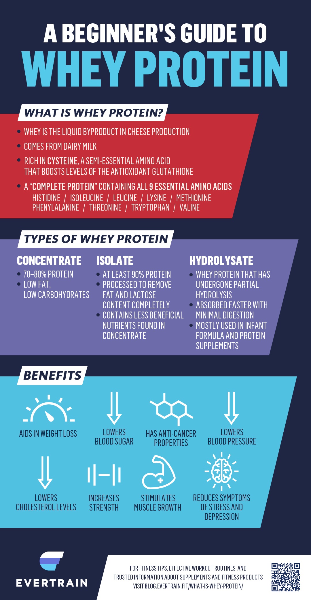 infographic | A Beginner's Guide To Whey Protein | Benefits of whey protein